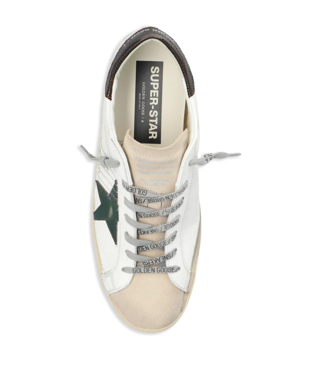 GOLDEN GOOSE DELUXE BRAND Белые кожаные низкие кроссовки / кеды, фото 2
