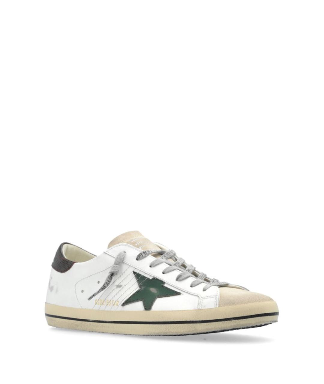 GOLDEN GOOSE DELUXE BRAND Белые кожаные низкие кроссовки / кеды, фото 4