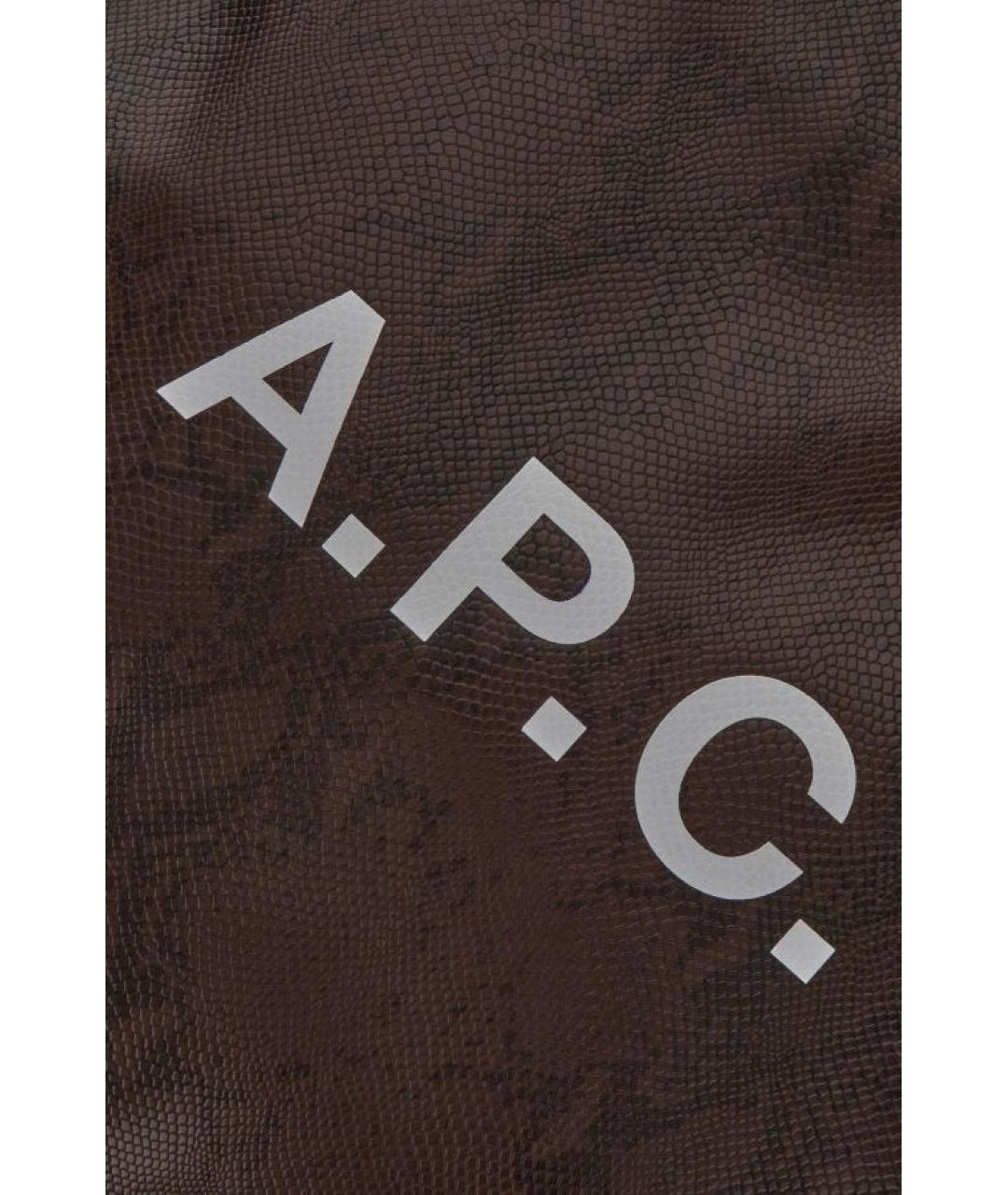 A.P.C. Бордовая сумка тоут из искусственной кожи, фото 4