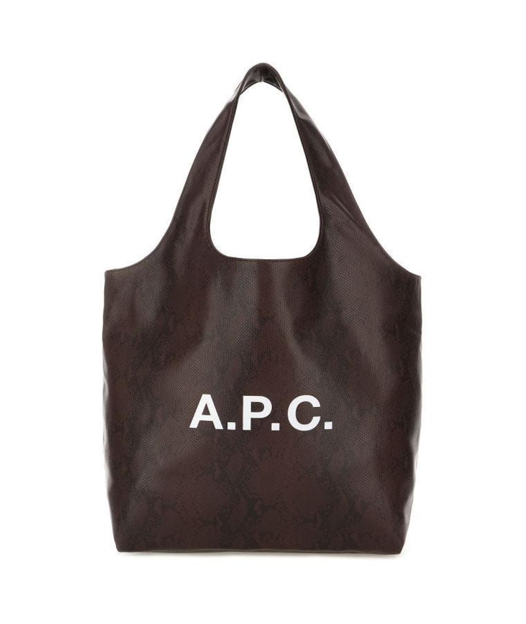 A.P.C. Бордовая сумка тоут из искусственной кожи, фото 1