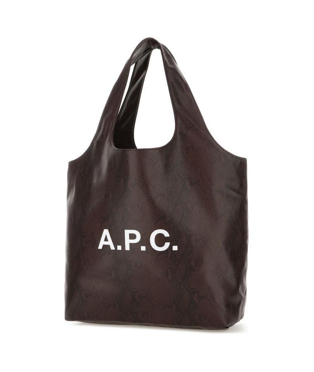 A.P.C. Бордовая сумка тоут из искусственной кожи, фото 2