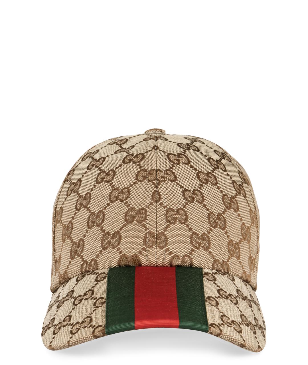 GUCCI Бежевая синтетическая кепка, фото 1