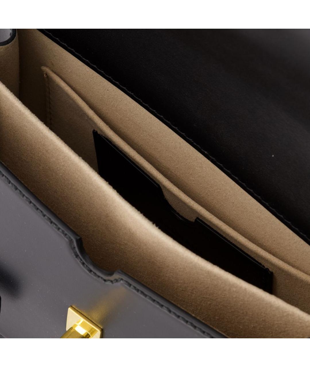 BALMAIN Черная кожаная сумка с короткими ручками, фото 4