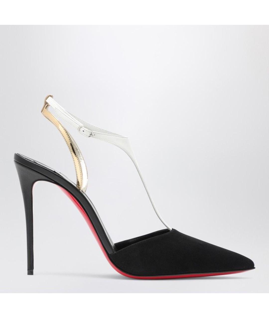 CHRISTIAN LOUBOUTIN Черные кожаные туфли, фото 2