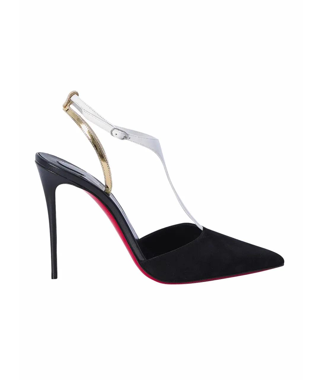 CHRISTIAN LOUBOUTIN Черные кожаные туфли, фото 1