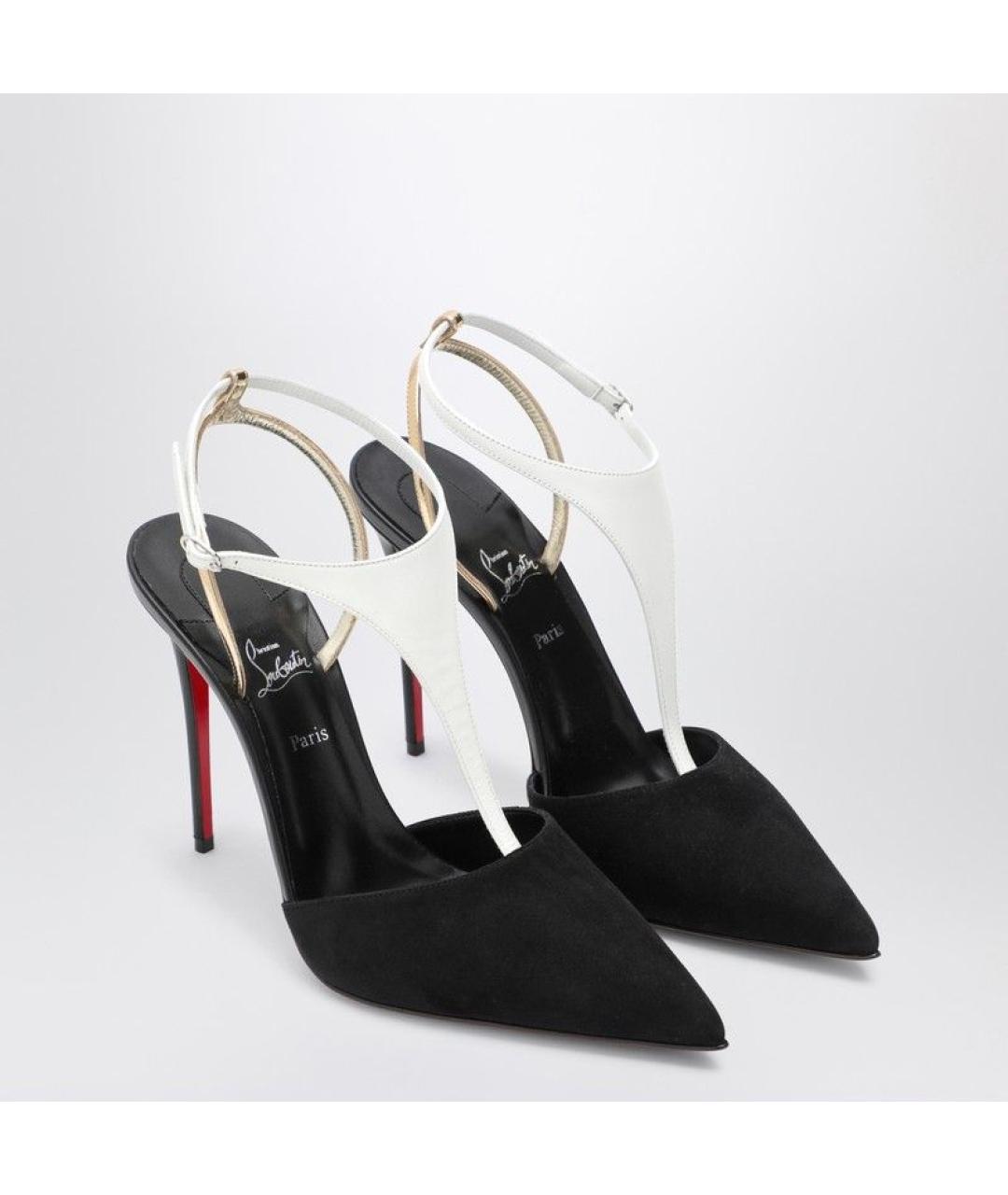 CHRISTIAN LOUBOUTIN Черные кожаные туфли, фото 3