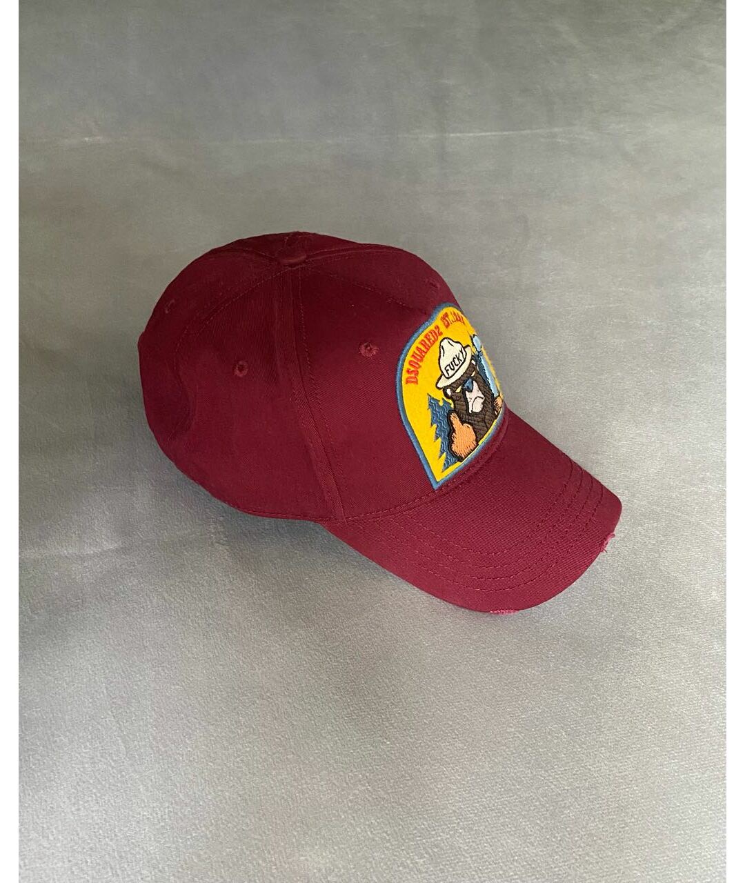 DSQUARED2 Бордовая хлопковая кепка/бейсболка, фото 3