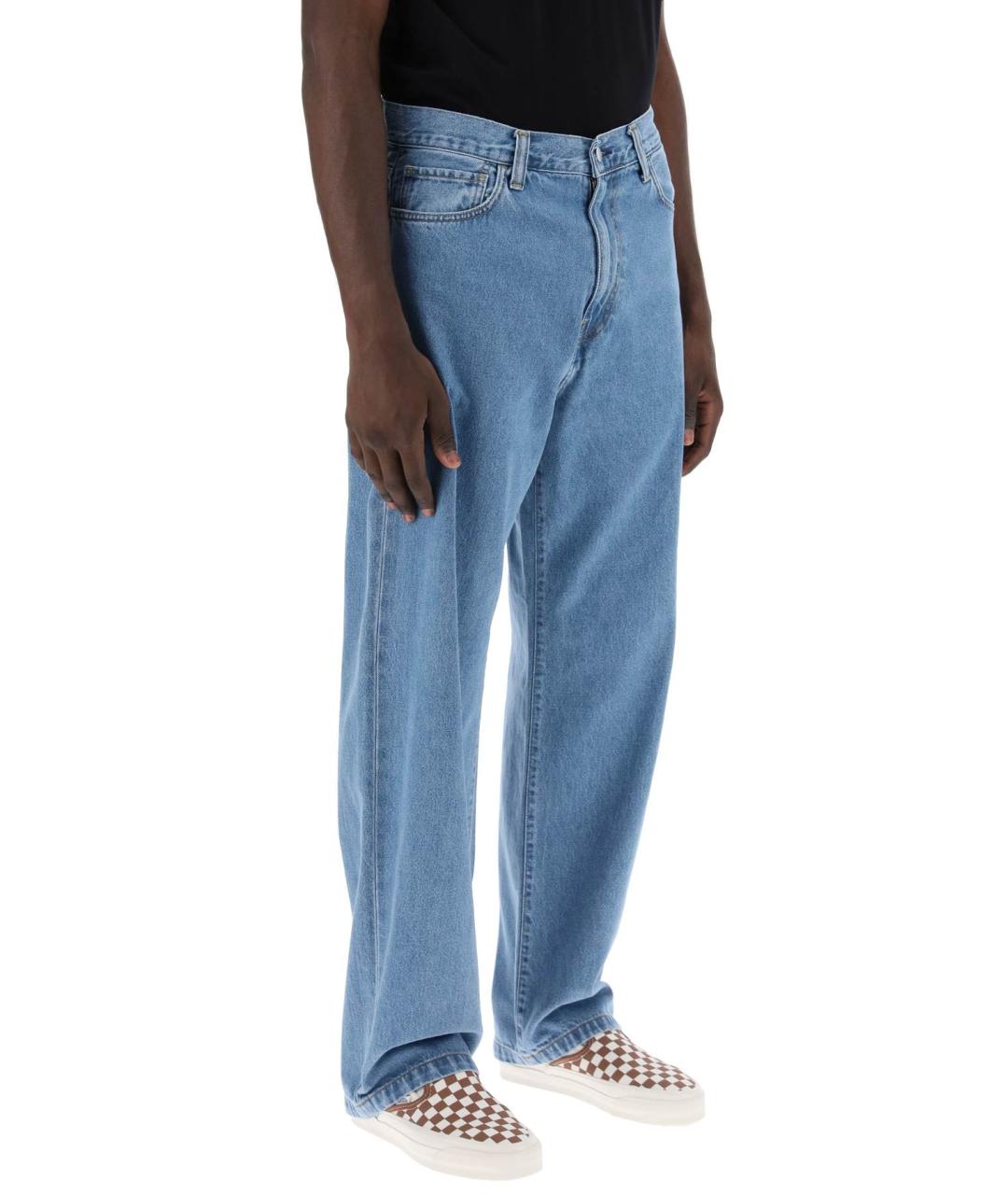 CARHARTT WIP Синие хлопковые прямые джинсы, фото 2