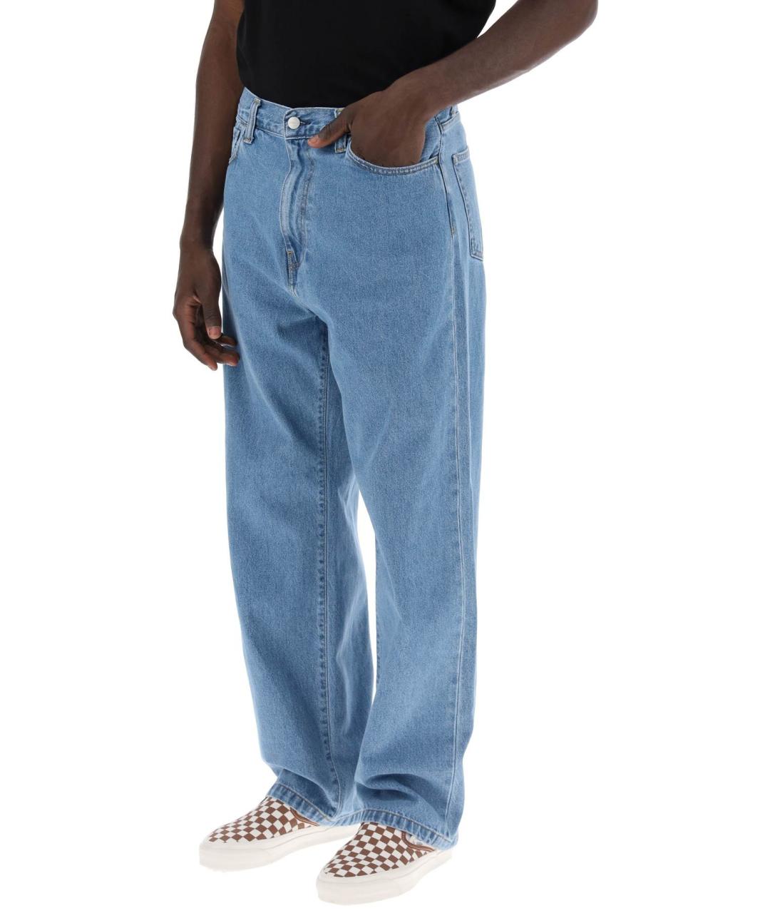 CARHARTT WIP Синие хлопковые прямые джинсы, фото 4