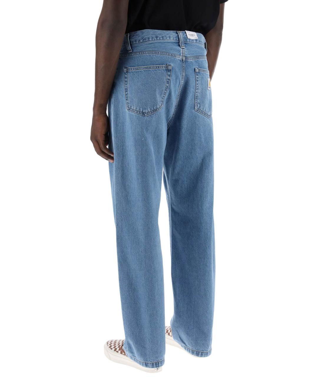 CARHARTT WIP Синие хлопковые прямые джинсы, фото 3