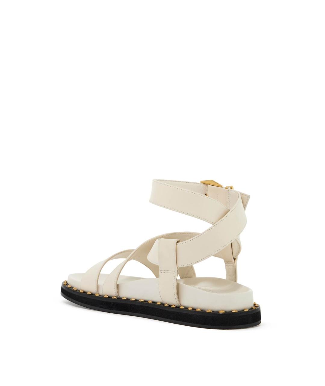 JIMMY CHOO Белые кожаные босоножки, фото 3