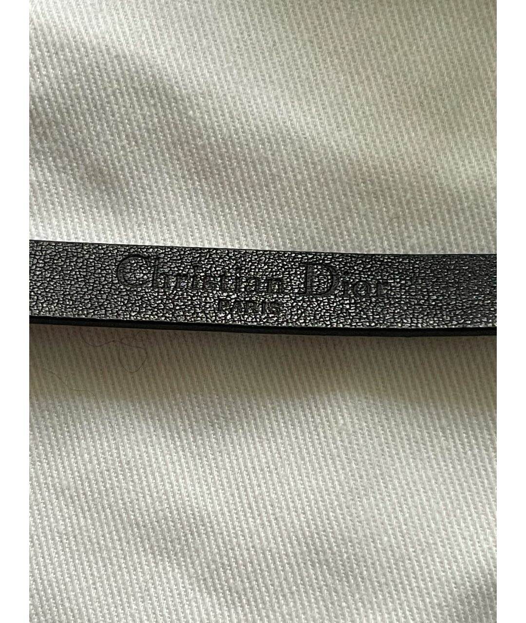 CHRISTIAN DIOR PRE-OWNED Черный кожаный браслет, фото 7