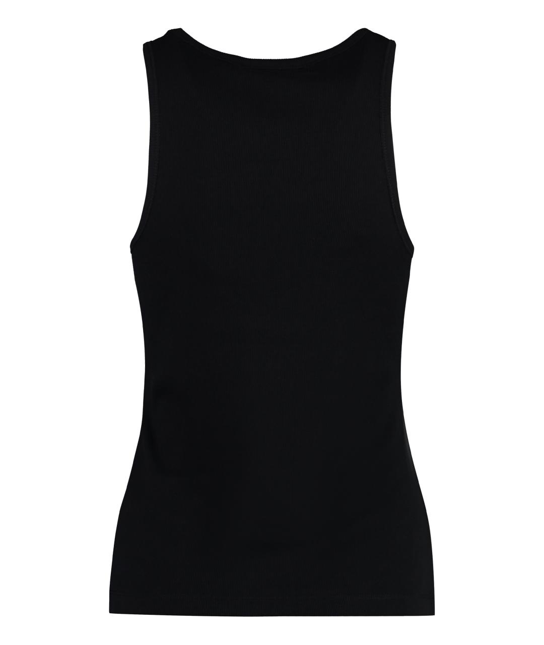 GANNI Черная хлопковая майка, фото 2