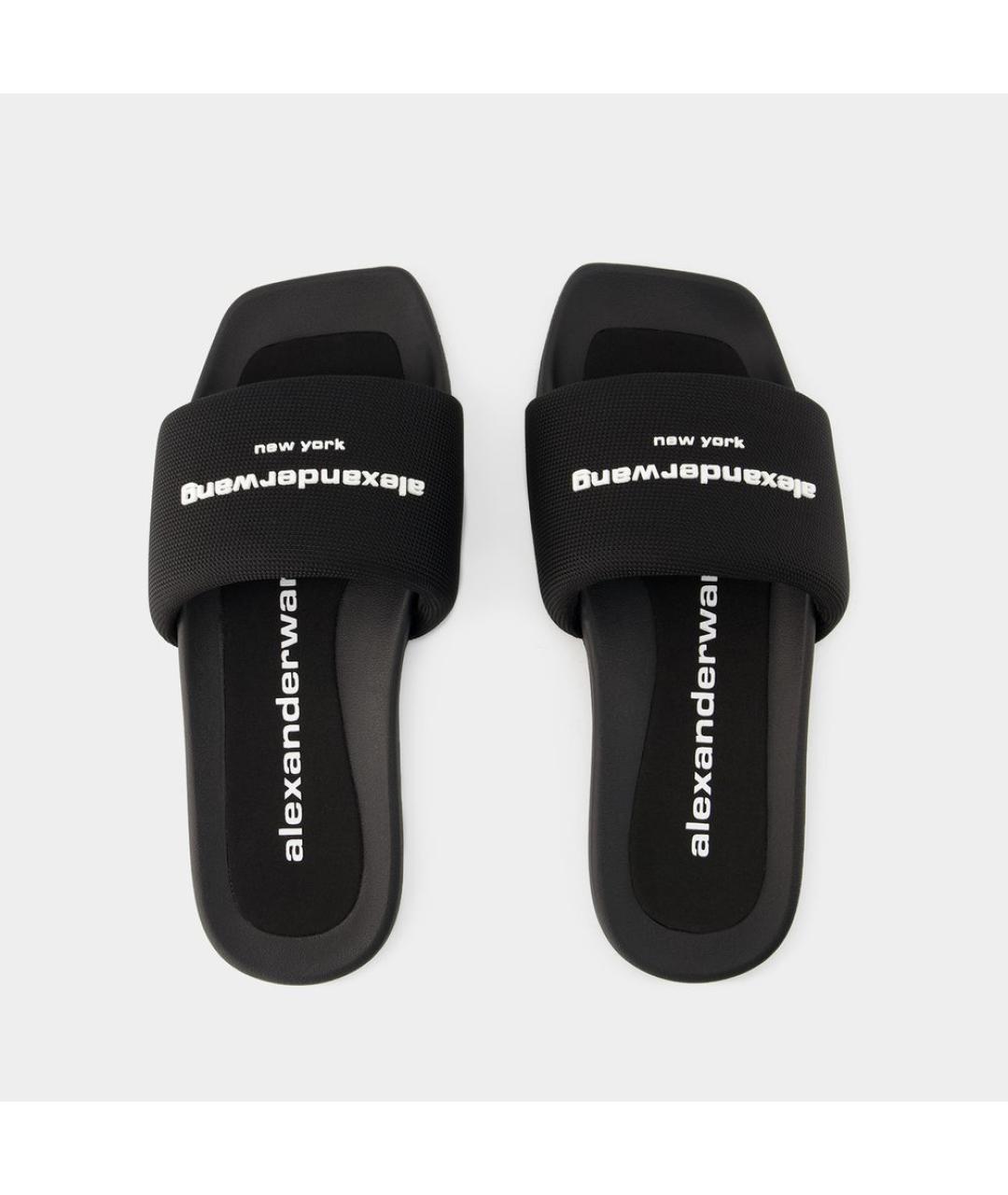ALEXANDER WANG Черные шлепанцы, фото 4