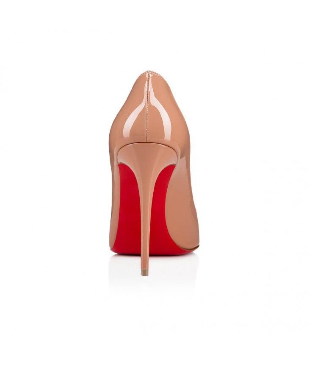 CHRISTIAN LOUBOUTIN Бежевые кожаные туфли, фото 2