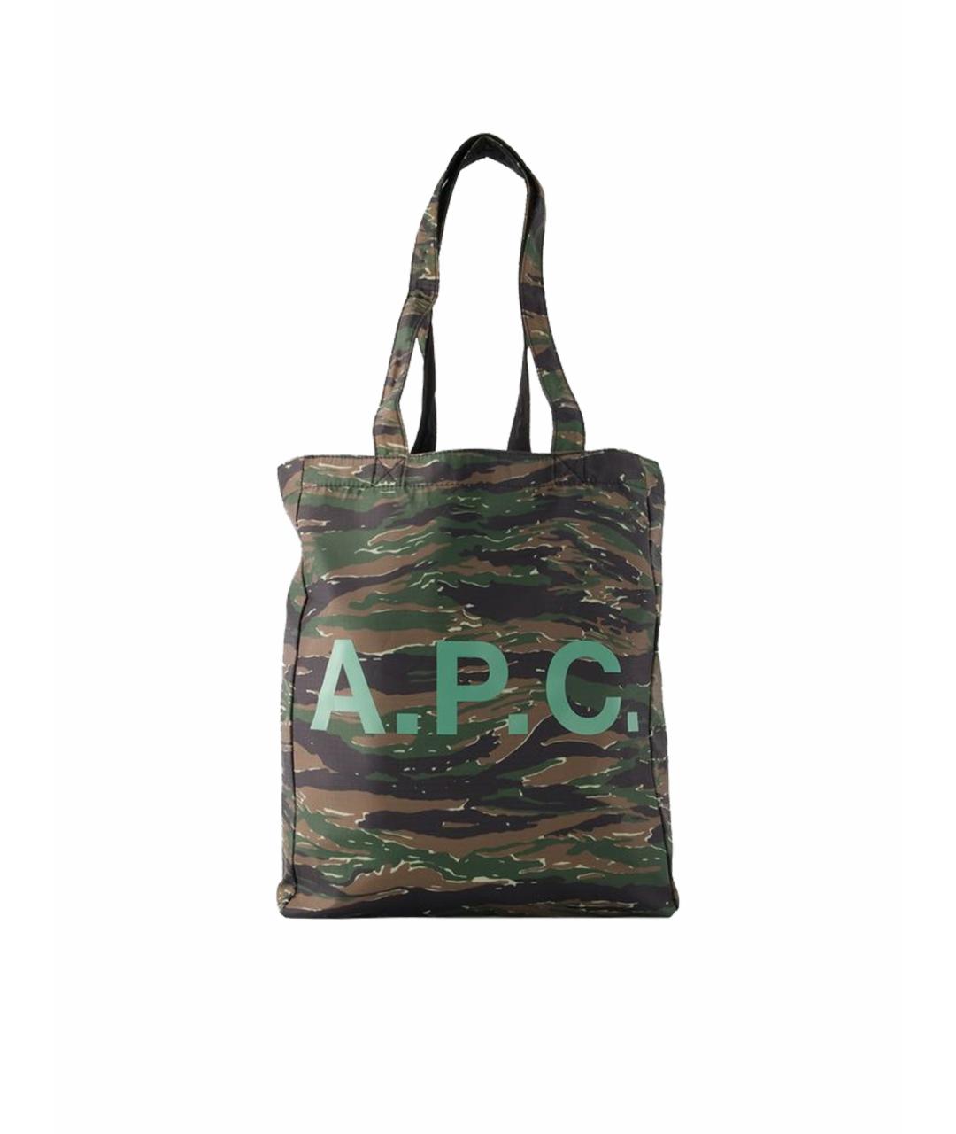 A.P.C. Хаки сумка тоут, фото 1