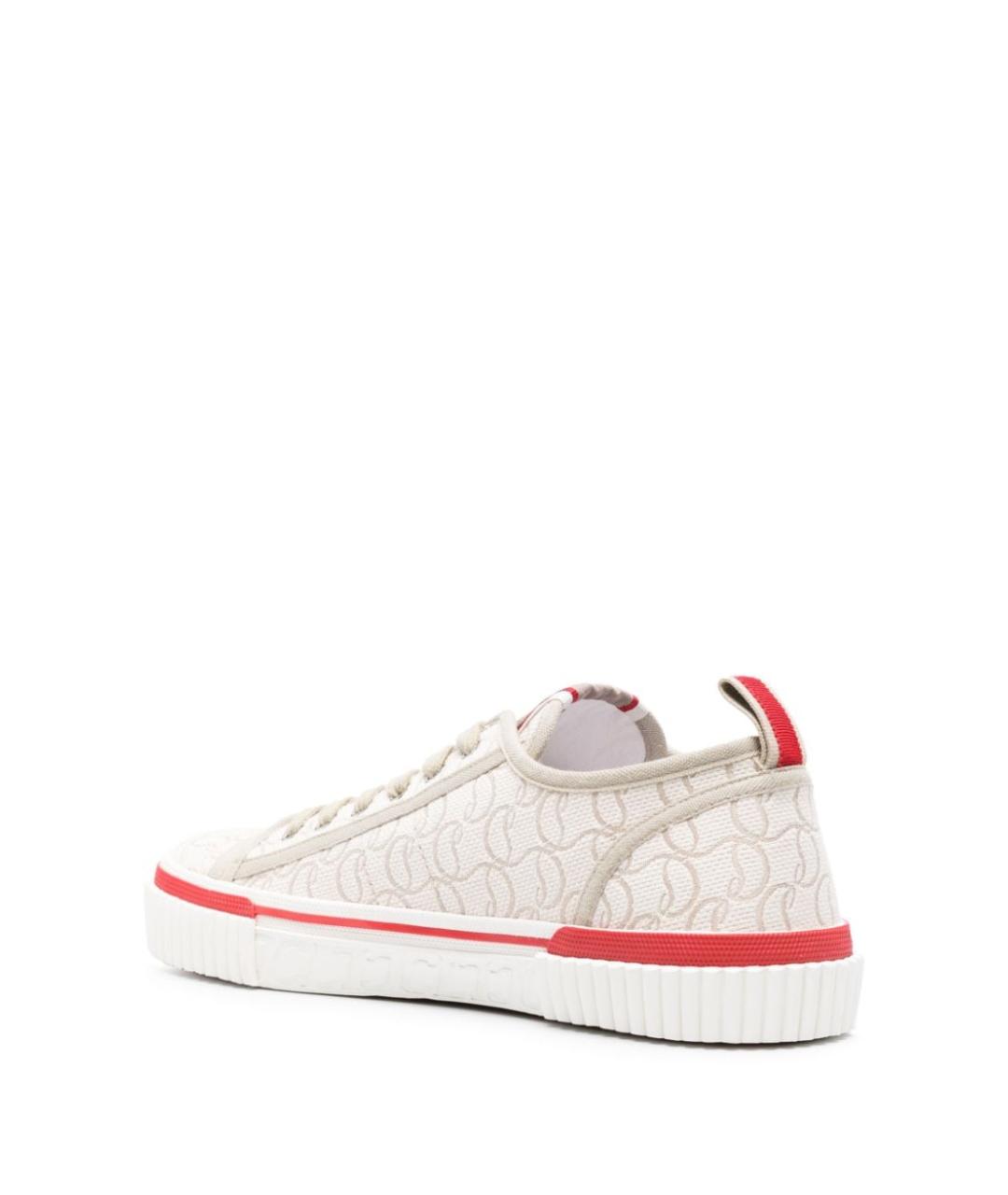 CHRISTIAN LOUBOUTIN Бежевые низкие кроссовки / кеды, фото 3