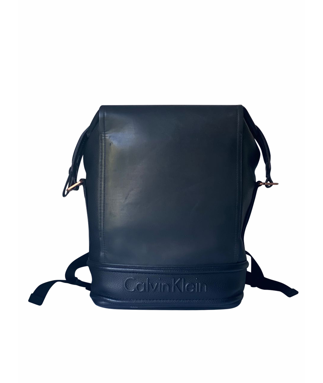 CALVIN KLEIN Черный рюкзак из искусственной кожи, фото 1
