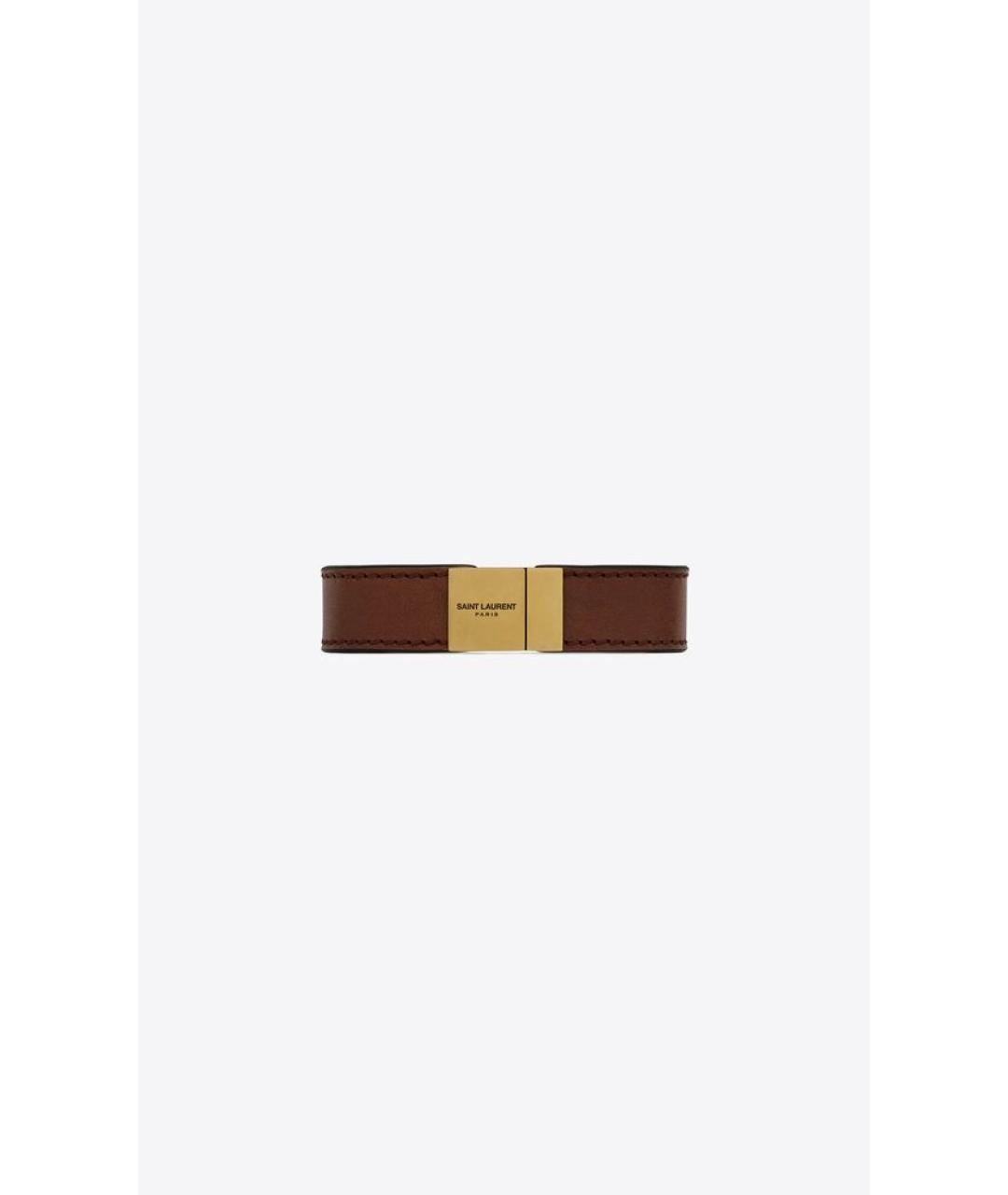 SAINT LAURENT Коричневый браслет, фото 2