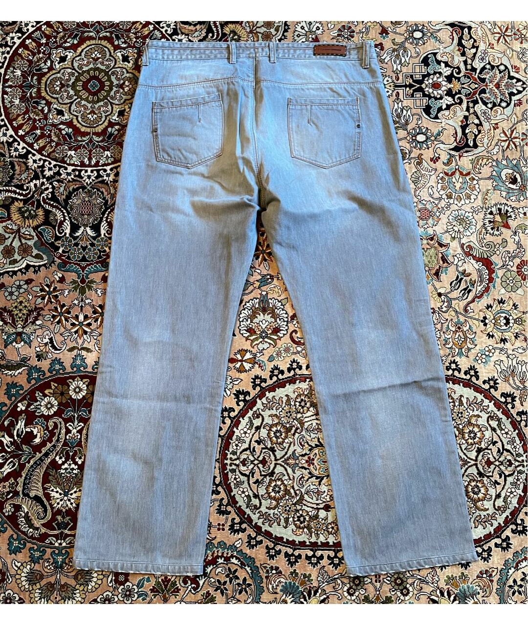 ERMANNO SCERVINO Серые хлопко-эластановые прямые джинсы, фото 2