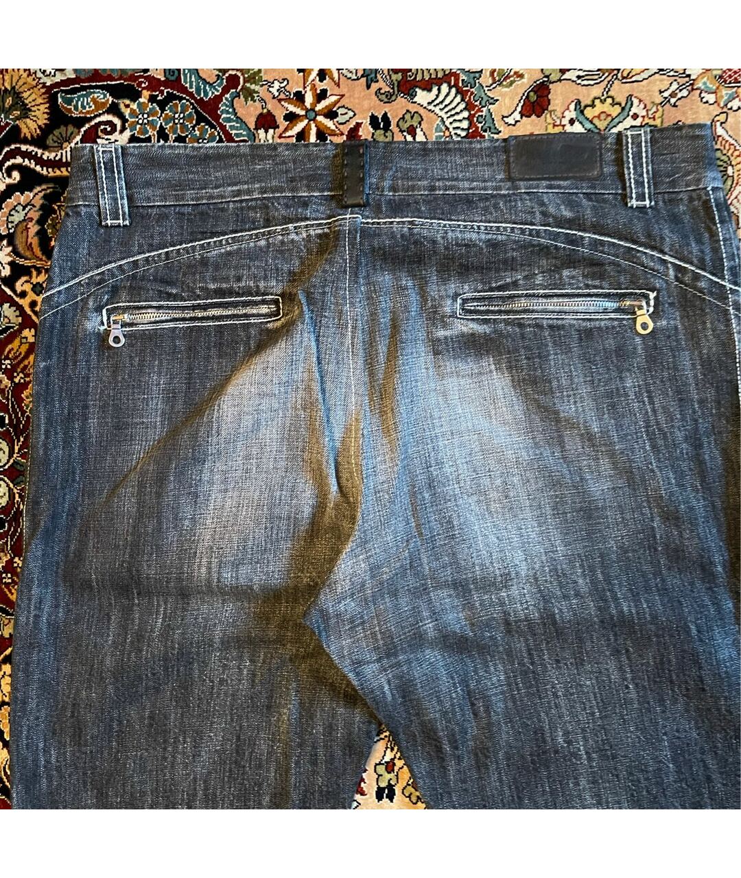 ERMANNO SCERVINO Черные хлопковые прямые джинсы, фото 4