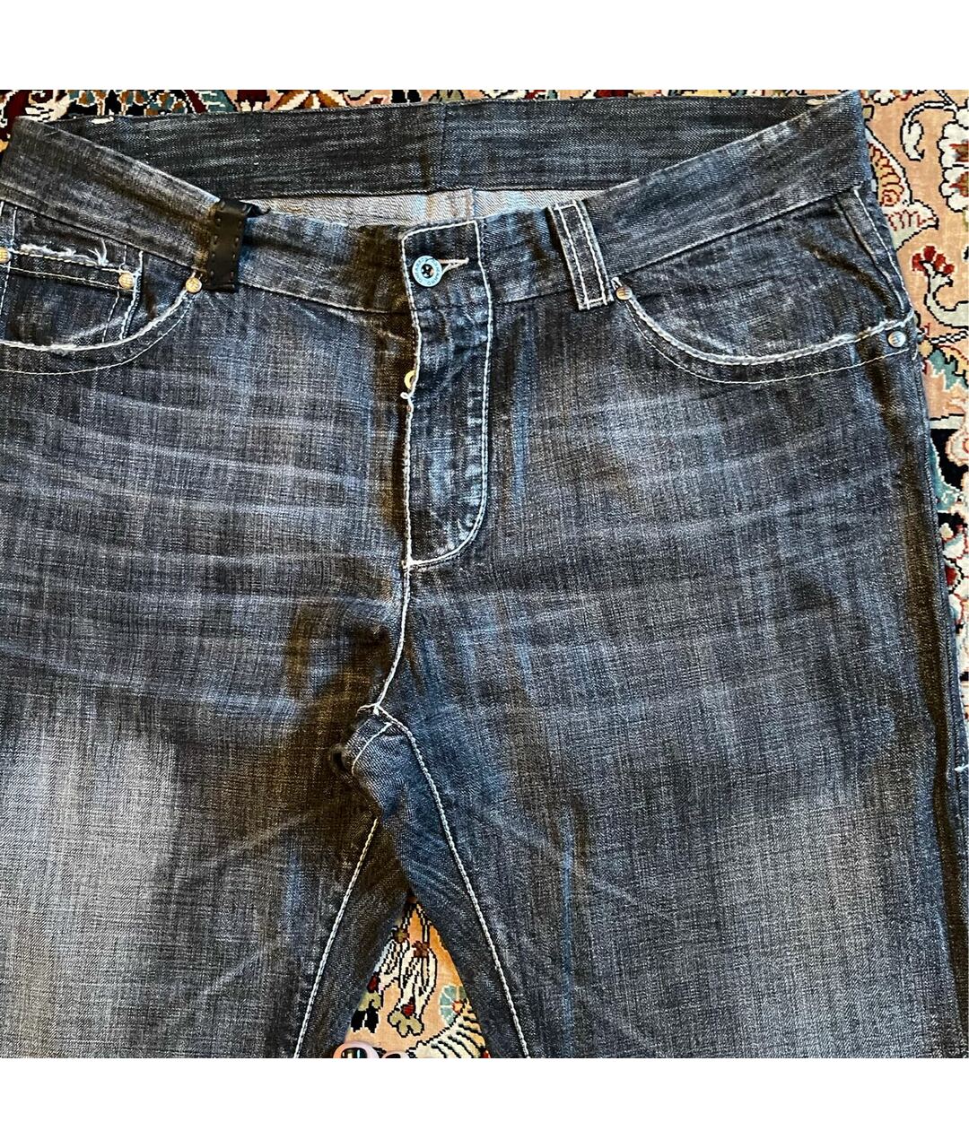 ERMANNO SCERVINO Черные хлопковые прямые джинсы, фото 5