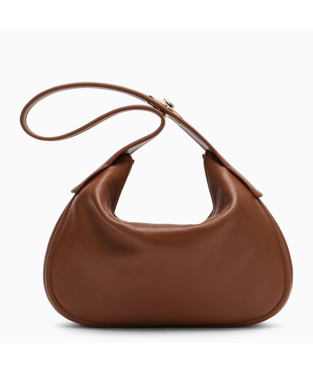 VALENTINO Коричневая кожаная сумка через плечо, фото 3