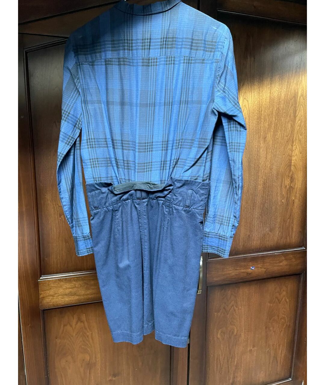 BURBERRY BRIT Синее хлопковое повседневное платье, фото 2