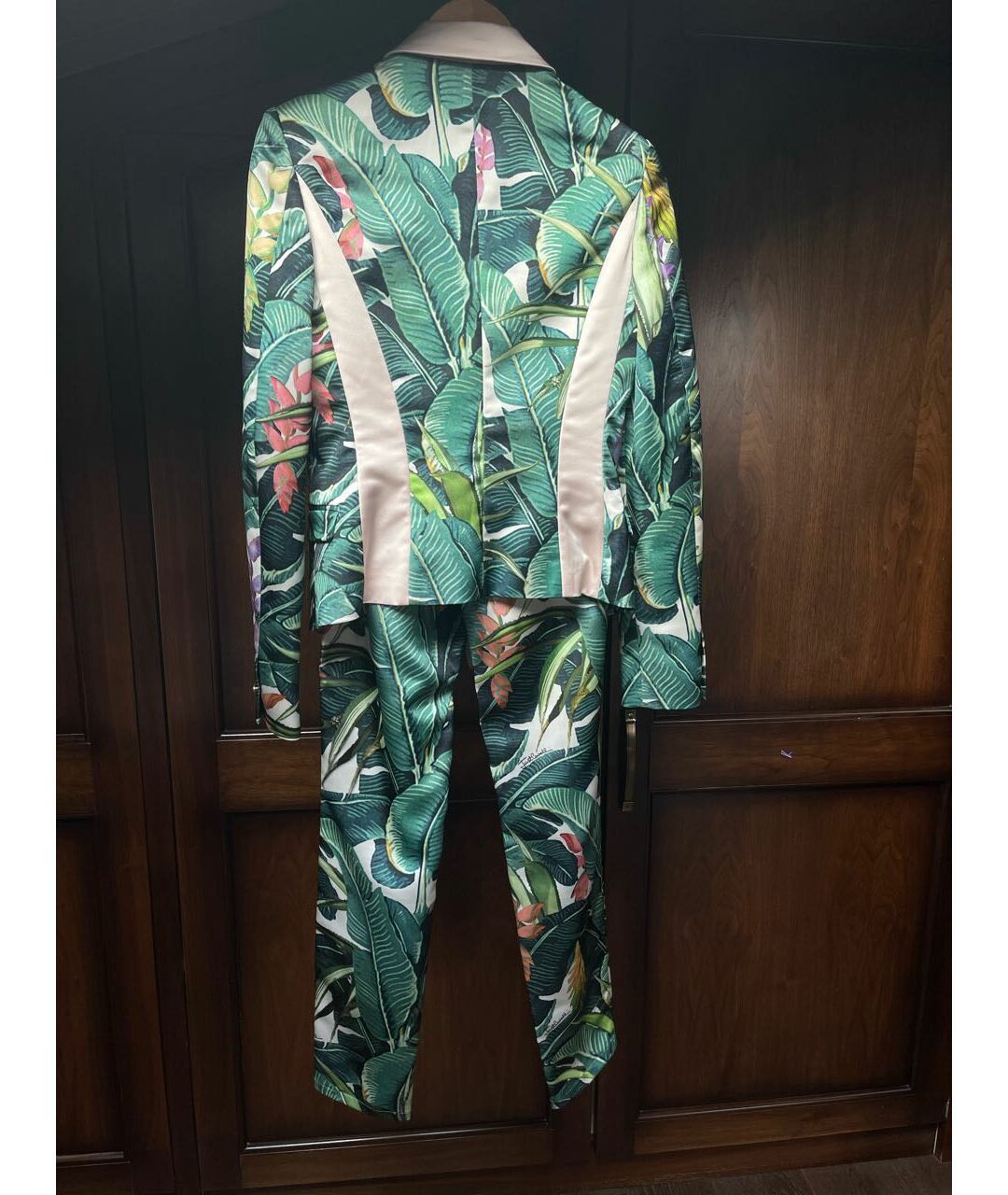 JUST CAVALLI Зеленый полиэстеровый костюм с брюками, фото 2