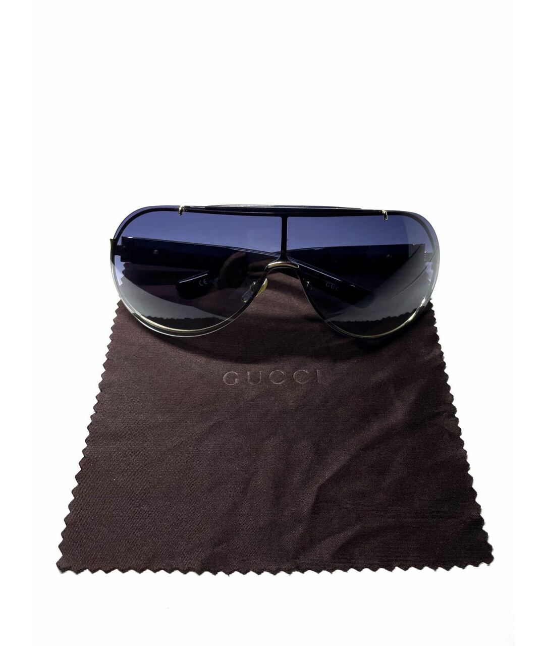 GUCCI Синие металлические солнцезащитные очки, фото 1