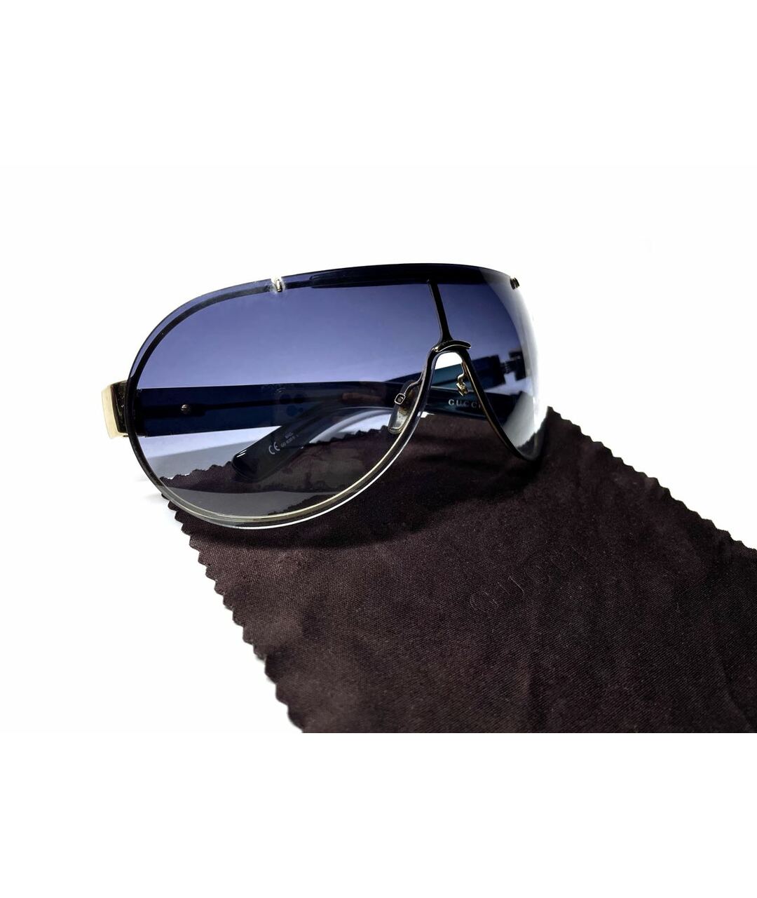 GUCCI Синие металлические солнцезащитные очки, фото 2