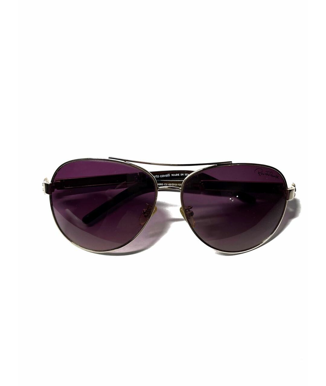 ROBERTO CAVALLI Фиолетовые металлические солнцезащитные очки, фото 8