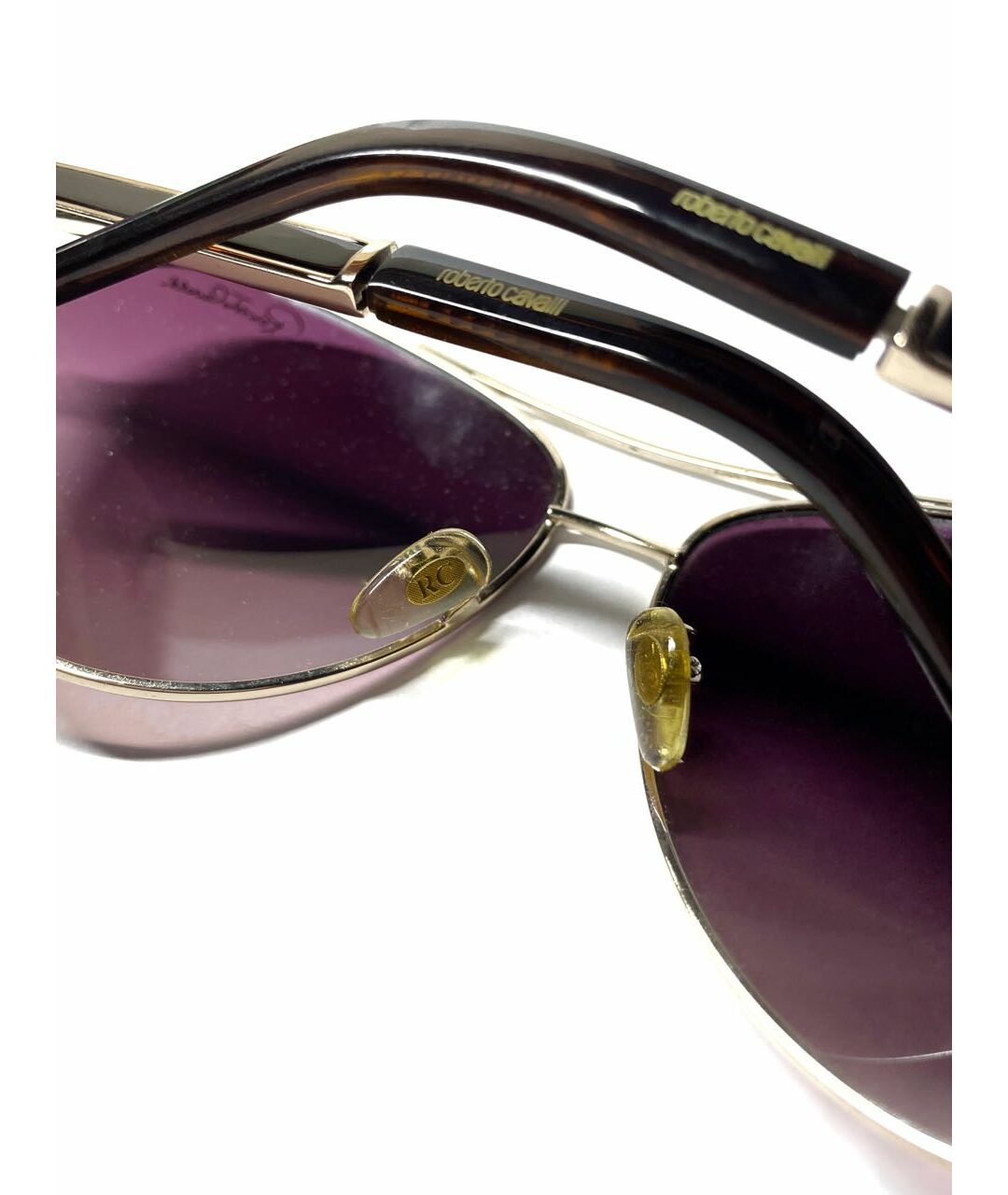 ROBERTO CAVALLI Фиолетовые металлические солнцезащитные очки, фото 6