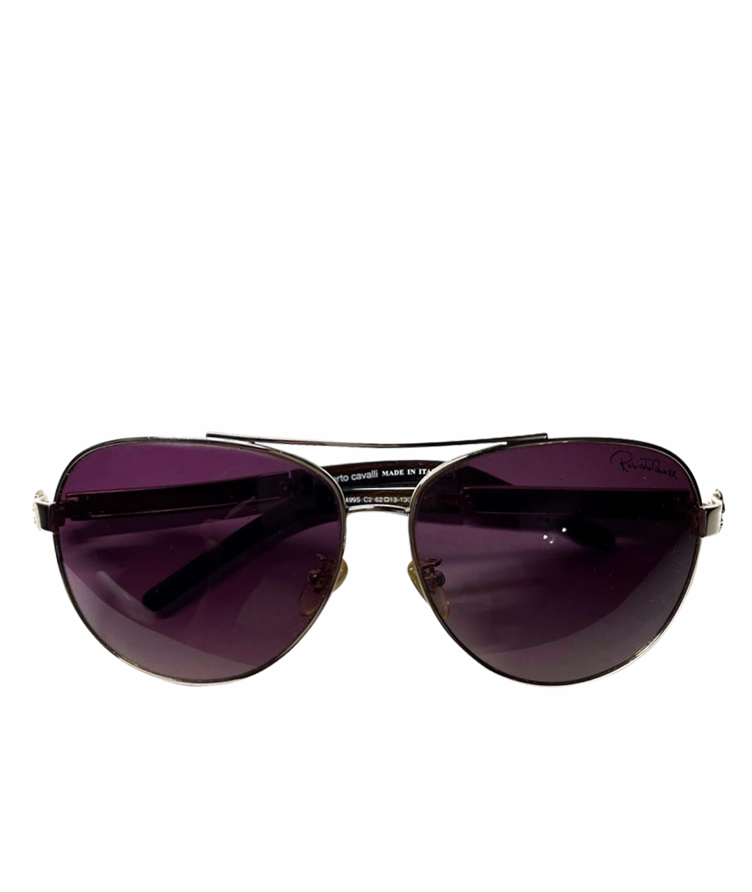 ROBERTO CAVALLI Фиолетовые металлические солнцезащитные очки, фото 1