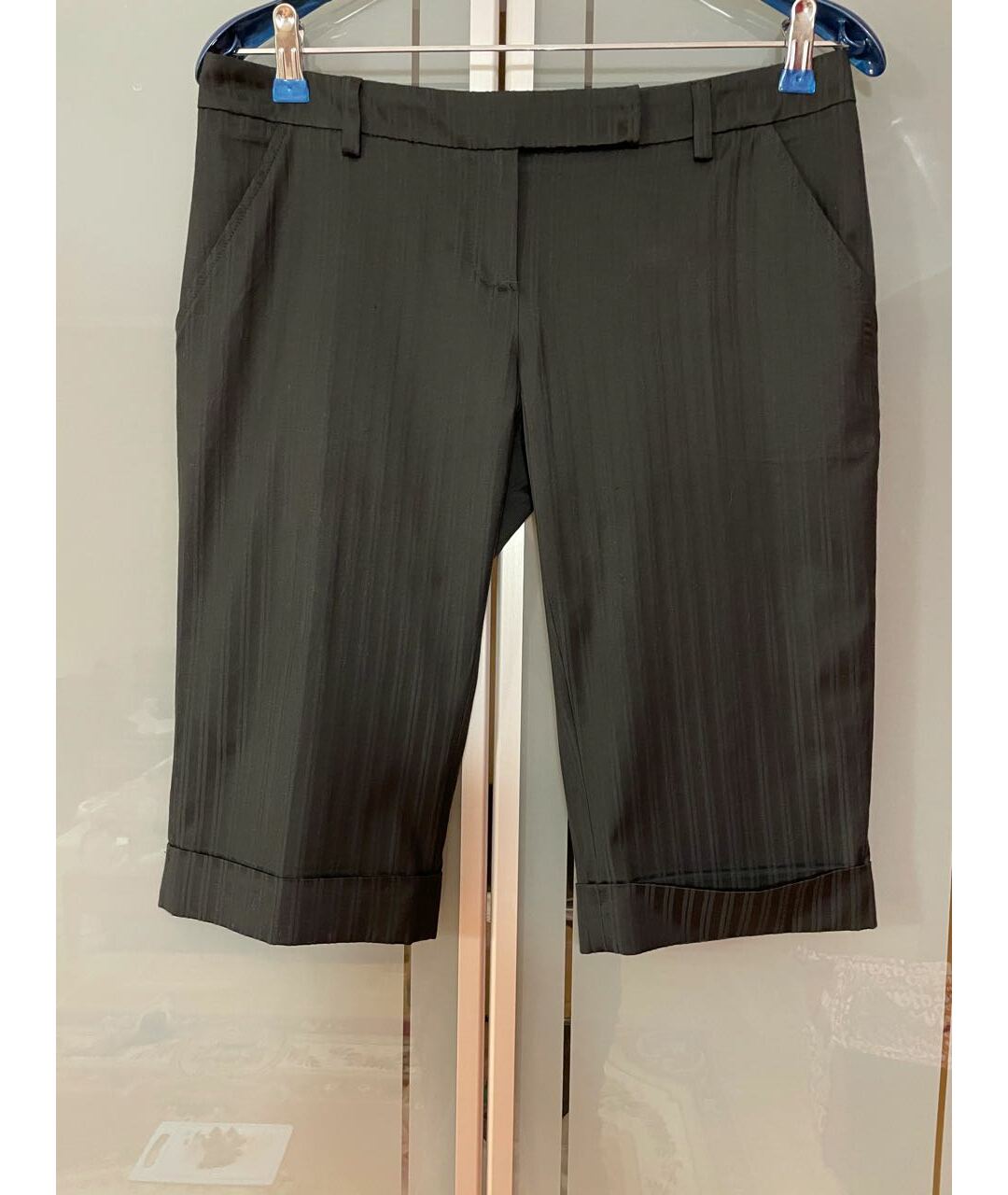 JOHN RICHMOND Черные хлопко-эластановые шорты, фото 6