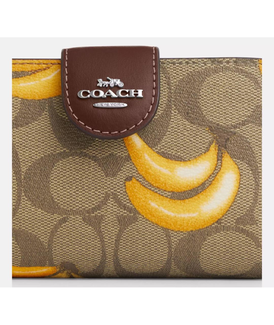 COACH Коричневый кошелек из искусственной кожи, фото 2