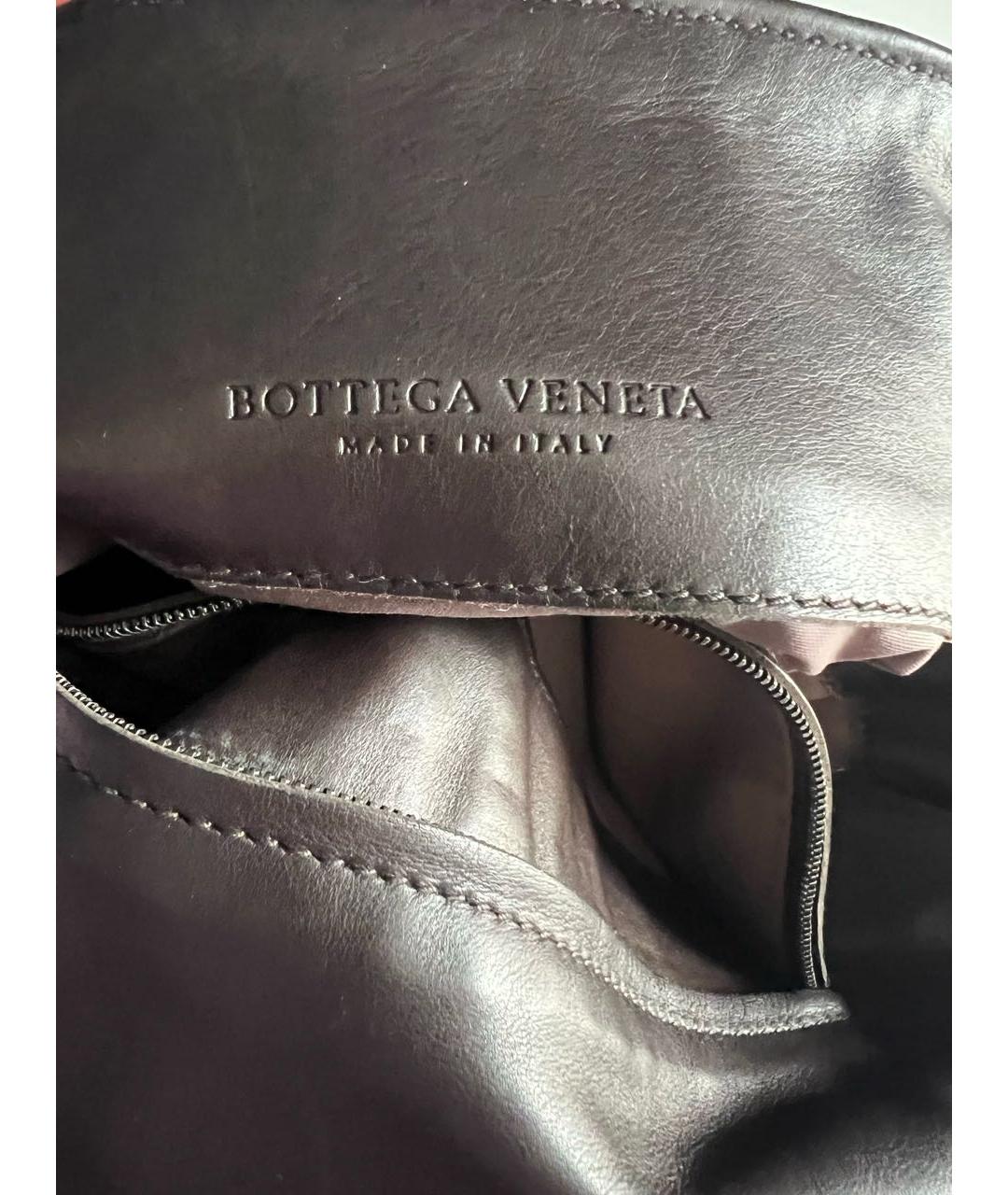 BOTTEGA VENETA Коричневая кожаная сумка на плечо, фото 4