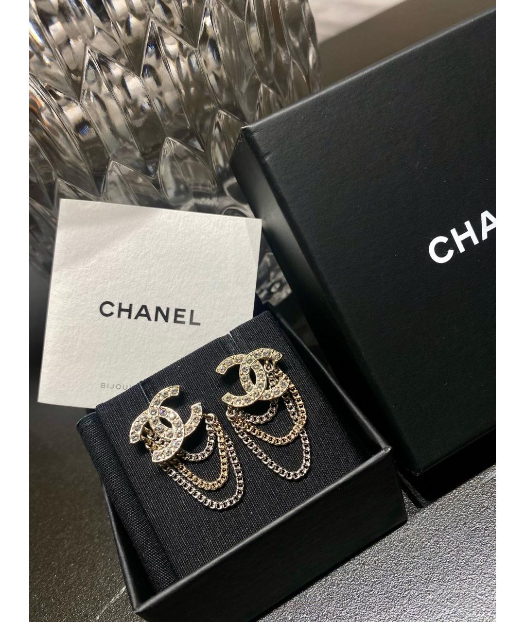 CHANEL Белые серьги, фото 7