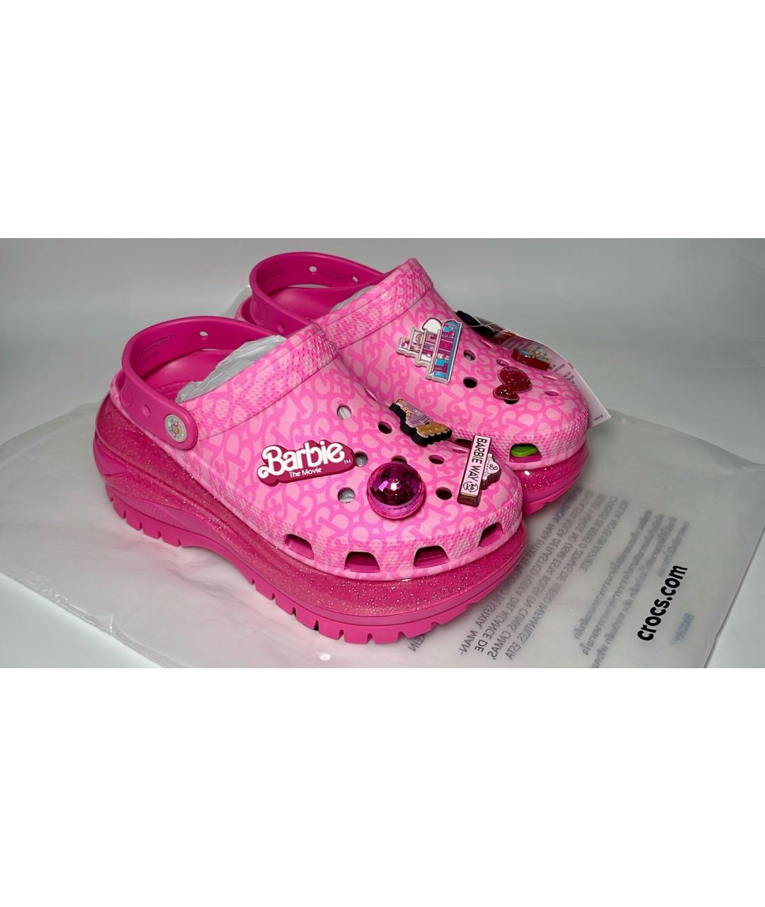 CROCS Розовые резиновые сабо, фото 2