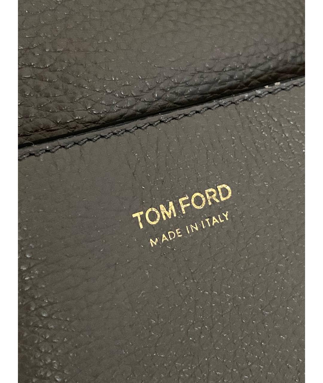 TOM FORD Серая кожаная сумка с короткими ручками, фото 9