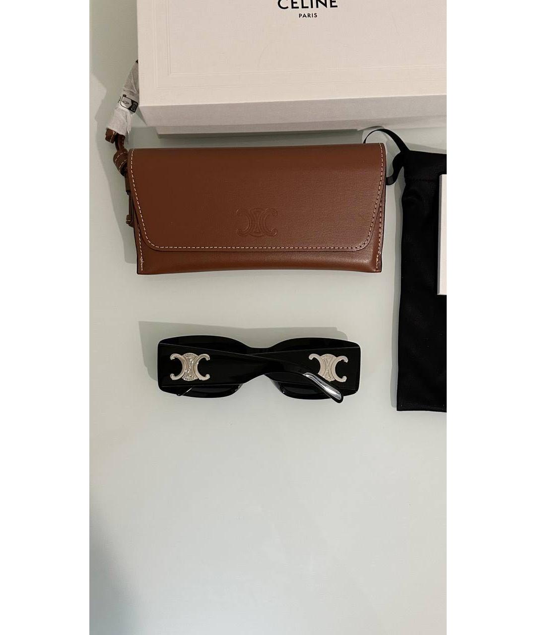 CELINE Черные пластиковые солнцезащитные очки, фото 3