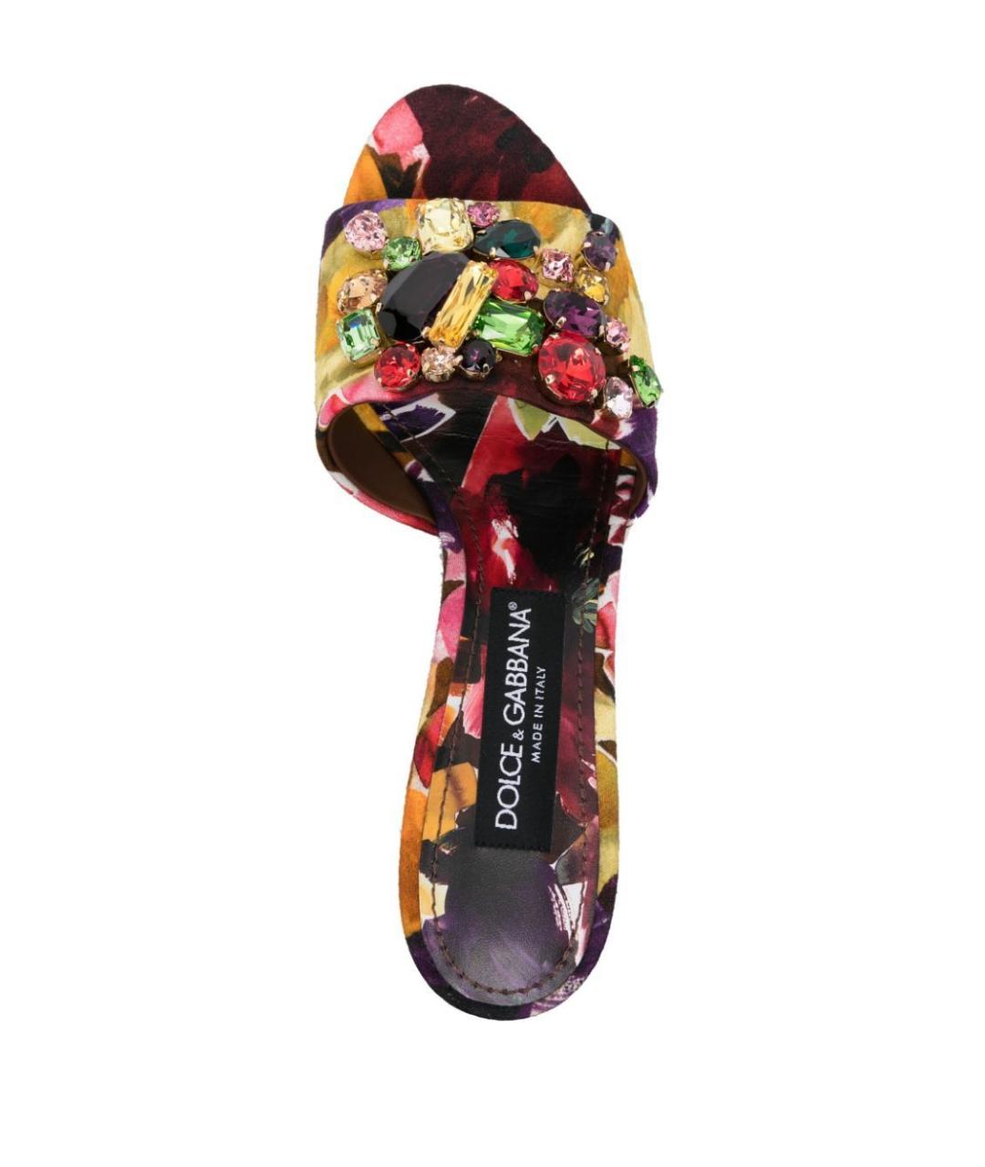 DOLCE&GABBANA Мульти текстильные мюли, фото 4