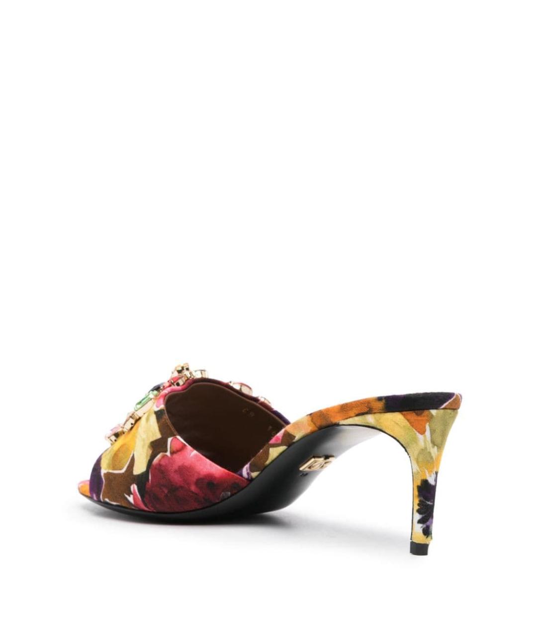 DOLCE&GABBANA Мульти текстильные мюли, фото 3