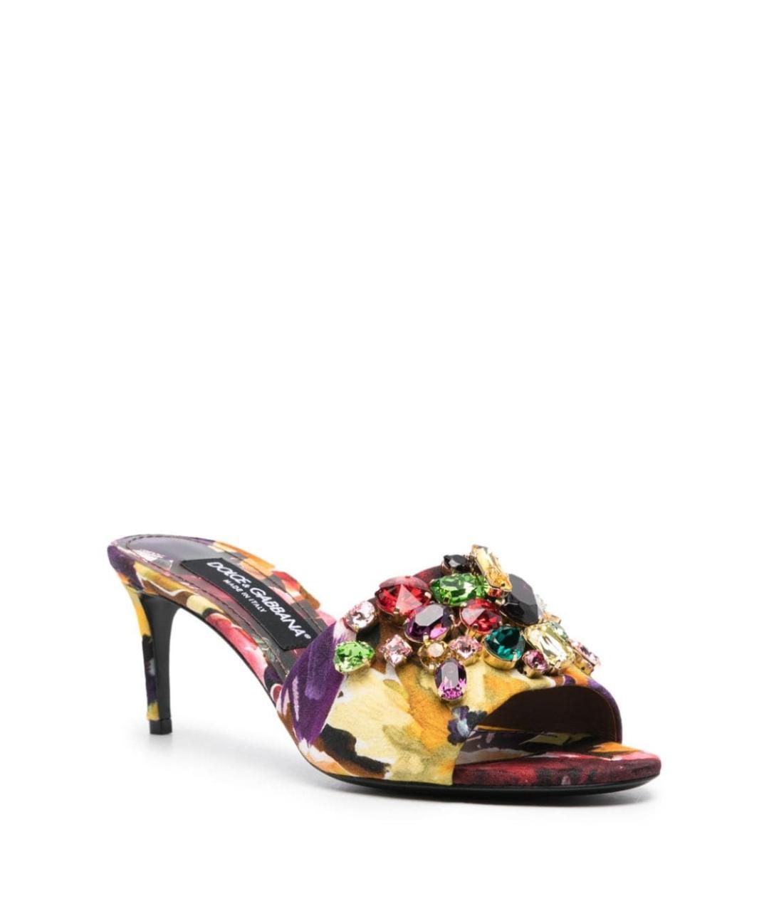 DOLCE&GABBANA Мульти текстильные мюли, фото 2