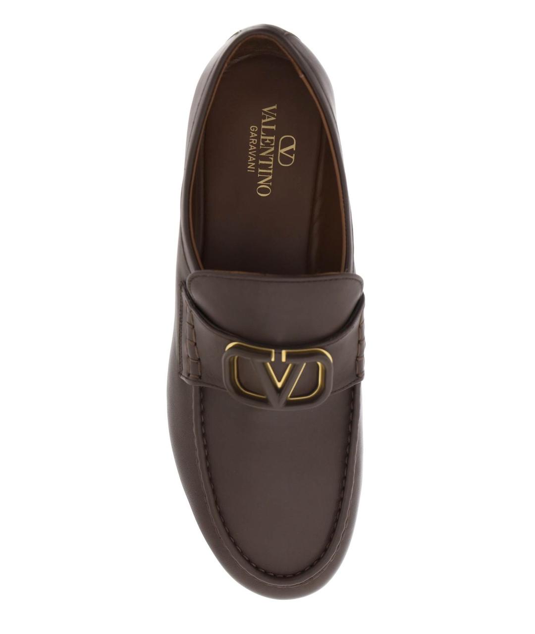 VALENTINO Коричневые кожаные лоферы, фото 2