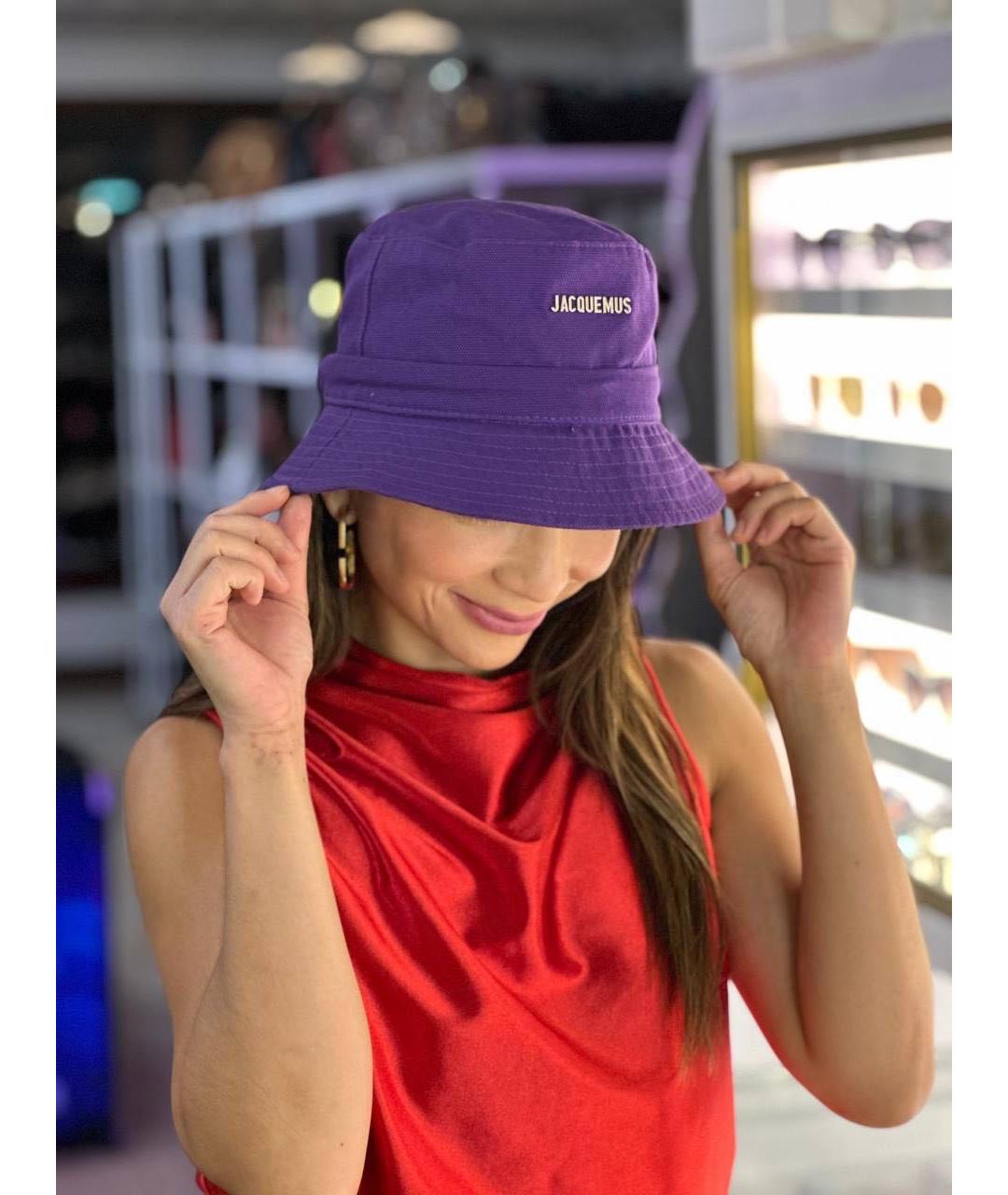 JACQUEMUS Фиолетовая панама, фото 7