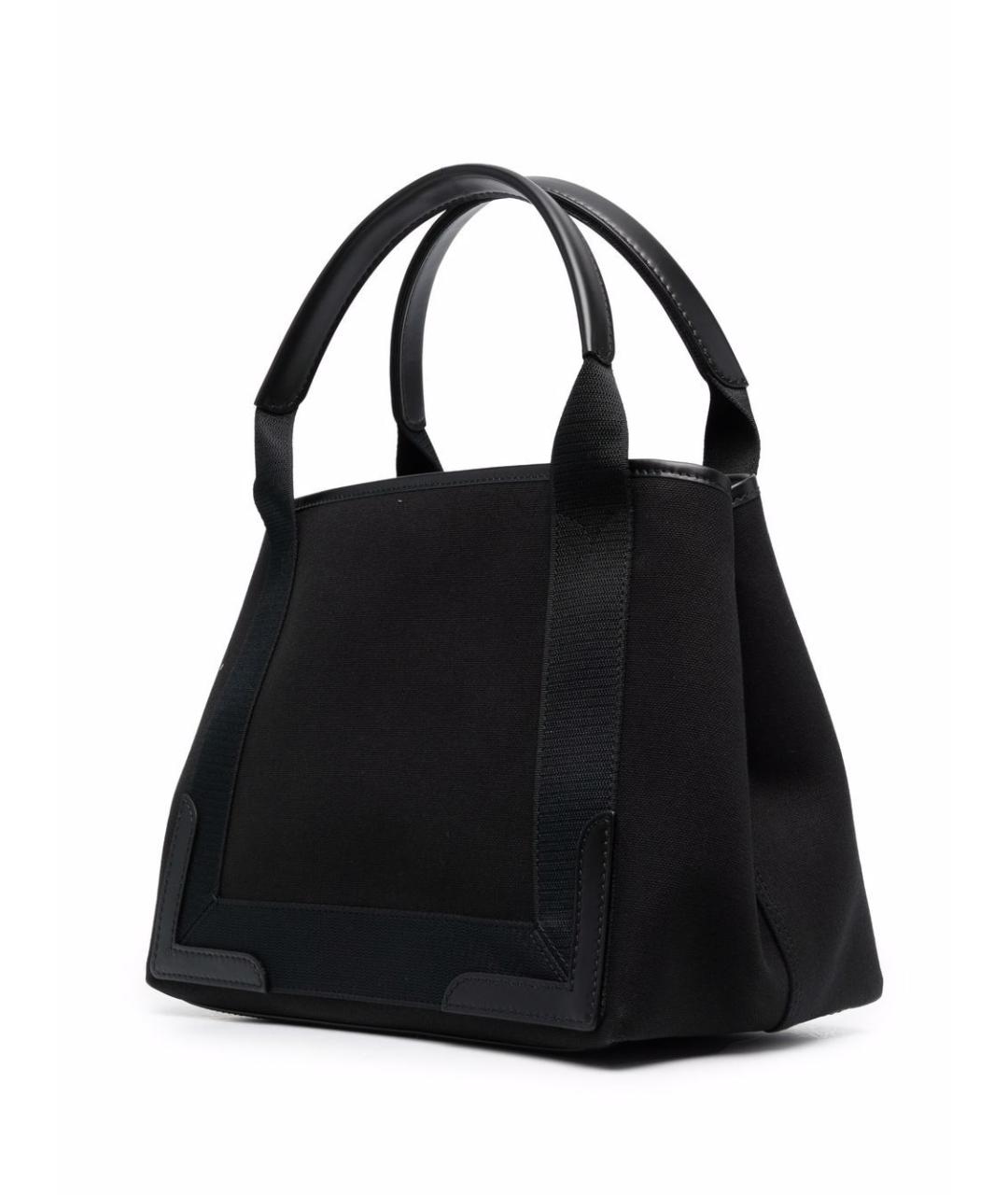 BALENCIAGA Черная хлопковая сумка тоут, фото 5