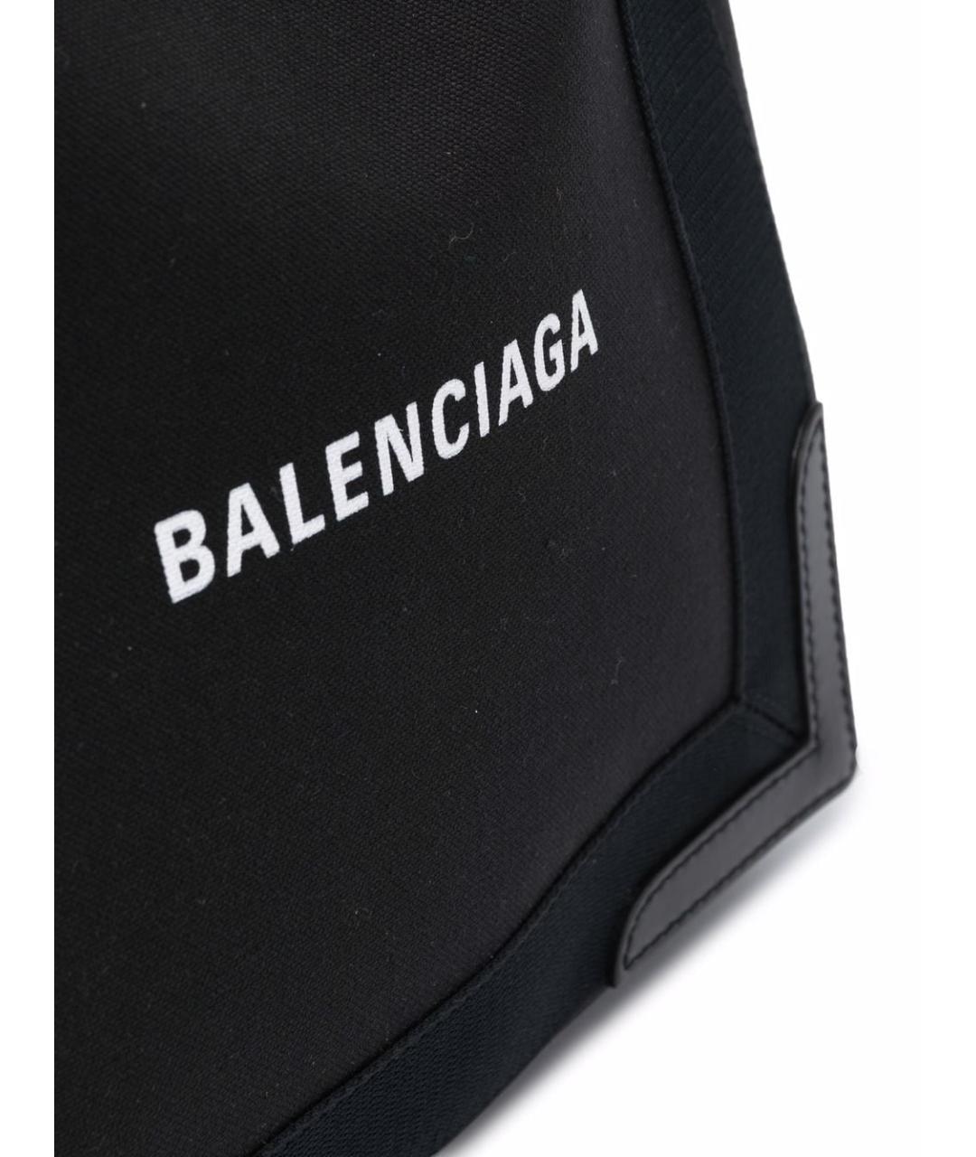 BALENCIAGA Черная хлопковая сумка тоут, фото 3