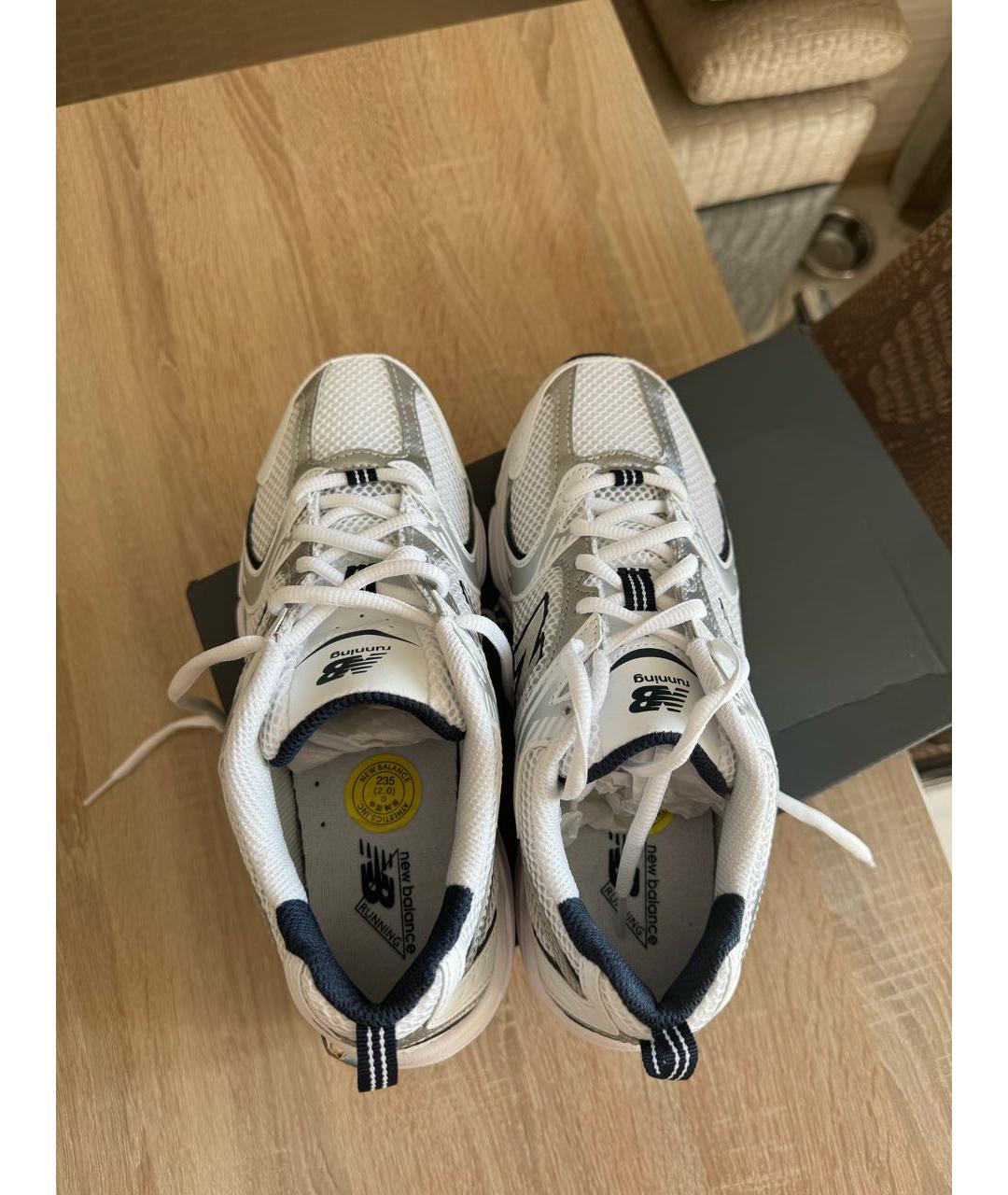 NEW BALANCE Белые кожаные кроссовки, фото 3