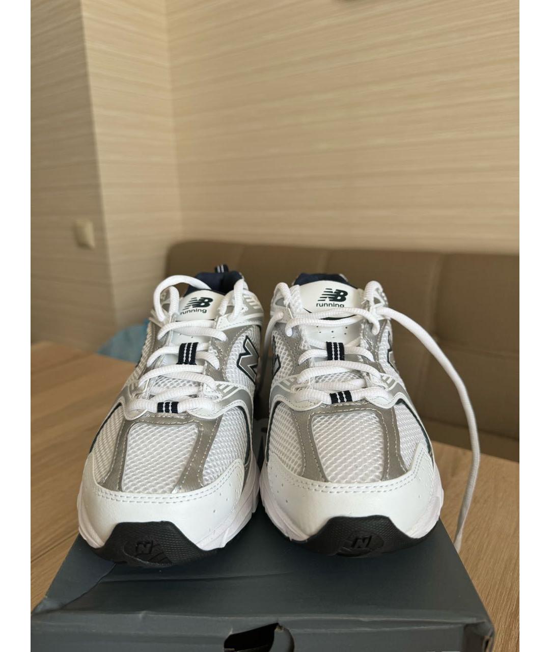 NEW BALANCE Белые кожаные кроссовки, фото 2